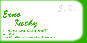 erno kuthy business card